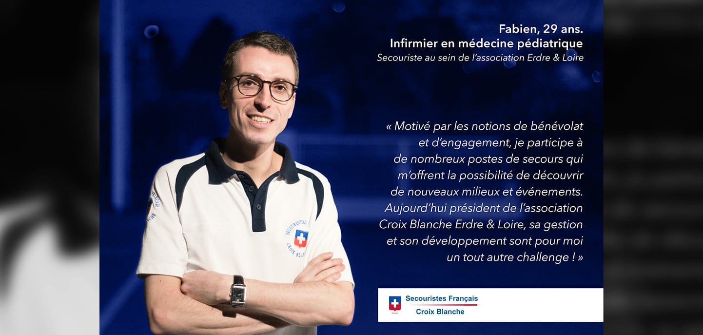 Portrait du président de l'association Croix Blanche Erdre & Loire publié sur Faceboook